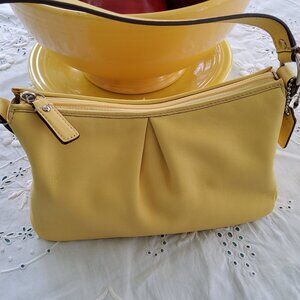 Coach Sunny Yellow Shoulder Handbag /Wristlet